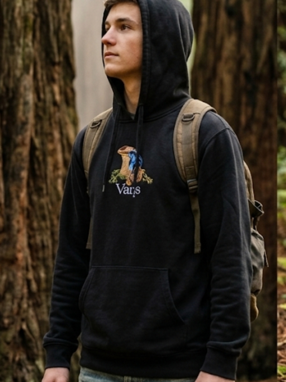 Vans "Still Life" Botanical Mushroom Embroidered Hoodie - Men’s Large - Picture 13 of 13